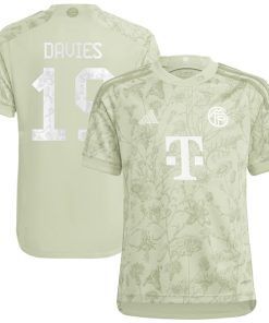 Alphonso Davies Bayern Munich adidas Youth 2023/24 Oktoberfest Replica Player Jersey - Green