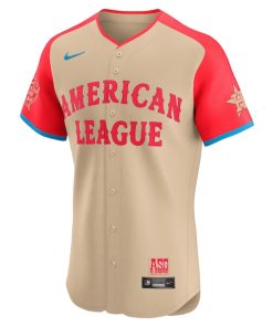 Alternative view of Jose Altuve American League Nike 2024 MLB All-Star Game Elite Player Jersey - Cream