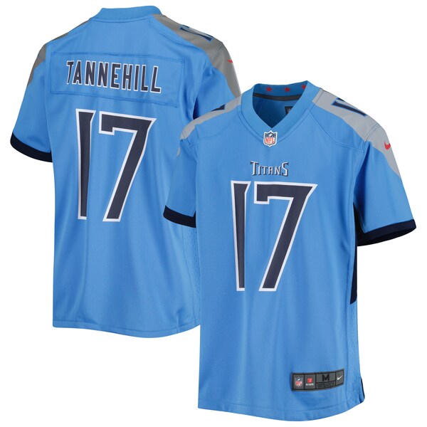 Ryan Tannehill Tennessee Titans Nike Youth Game Jersey - Light Blue/Navy - Image 5