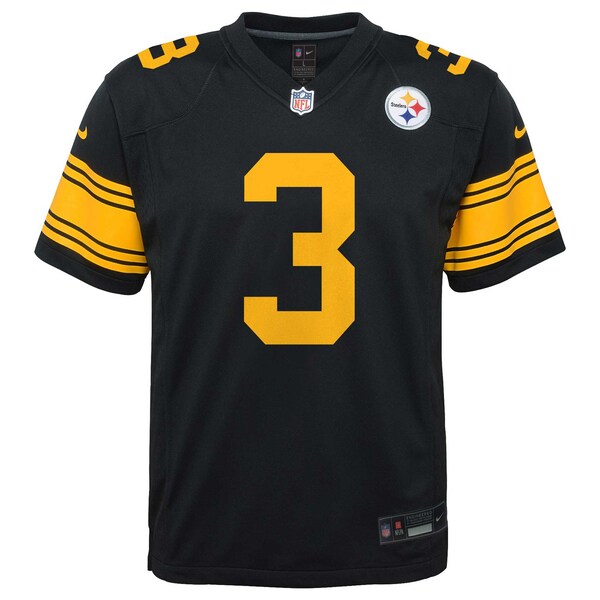 Russell Wilson Pittsburgh Steelers Nike Youth Alternate Player Game Jersey - Black - Image 3