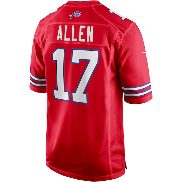 Josh Allen Buffalo Bills Nike Alternate Game Player Jersey - Red/Royal/White - Image 5