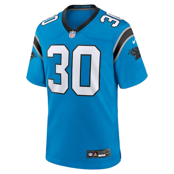 Chuba Hubbard Carolina Panthers Nike Alternate Game Jersey - Blue/Black - Image 3