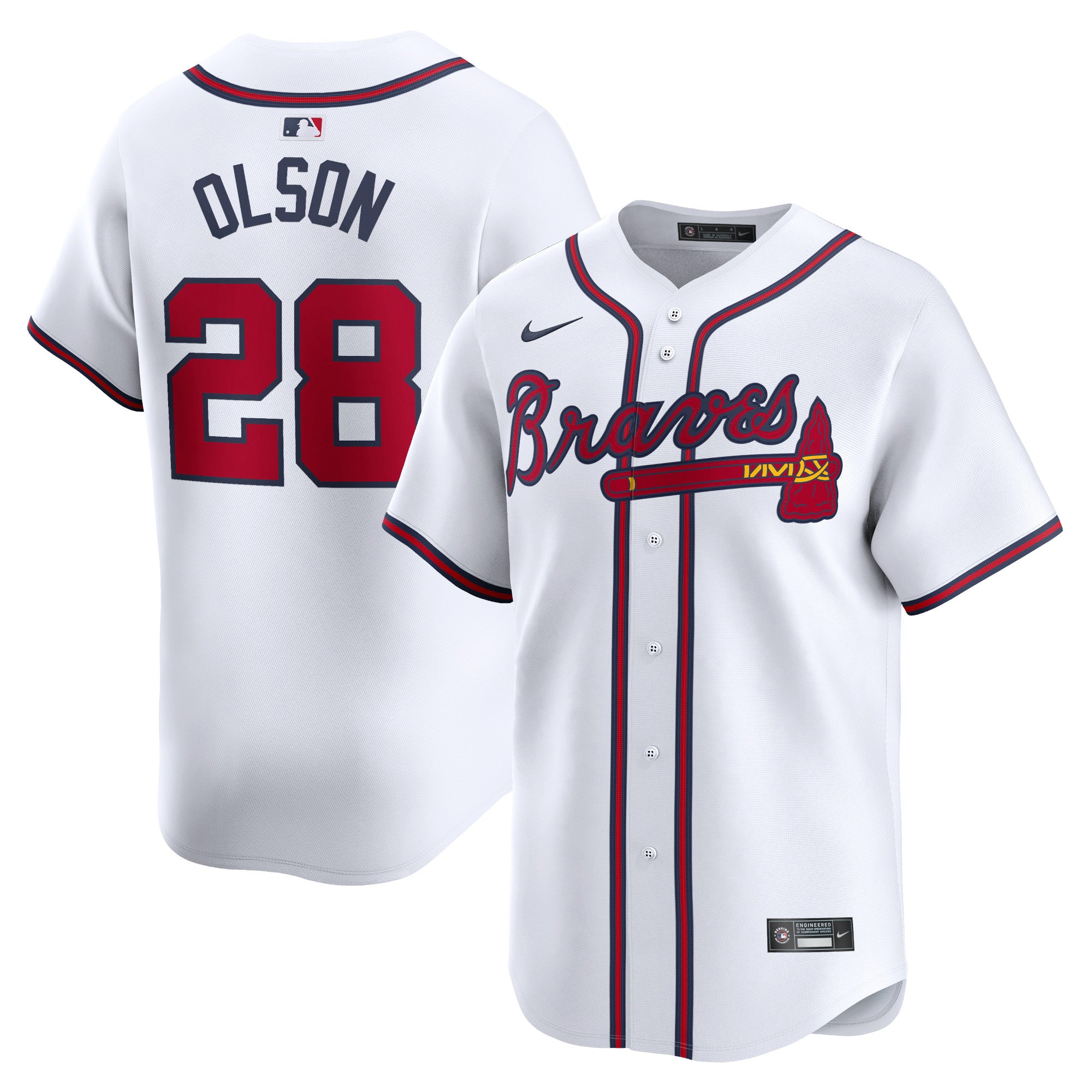 Matt Olson Atlanta Braves Nike Away Limited Player Jersey - Gray/White - Image 5
