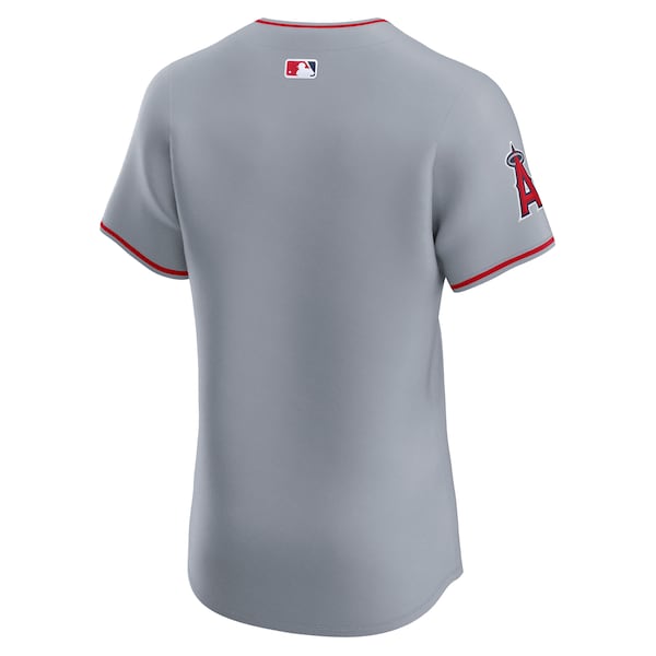 Los Angeles Angels Nike Road Vapor Premier Elite Patch Jersey - Gray - Image 3
