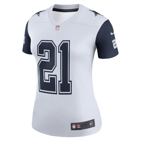 Ezekiel Elliott Dallas Cowboys Nike Women's Color Rush Legend Player Jersey - White - Image 2