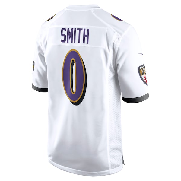 Roquan Smith Baltimore Ravens Nike Game Jersey - White/Black/Purple - Image 4