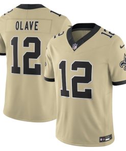 Alternative view of Chris Olave New Orleans Saints Nike Gameday Golds Alternate Vapor F.U.S.E. Limited Jersey - Gold/Black