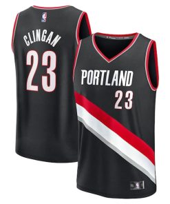 Donovan Clingan Portland Trail Blazers  2024 NBA Draft Fast Break Player Jersey - Icon Edition - Black