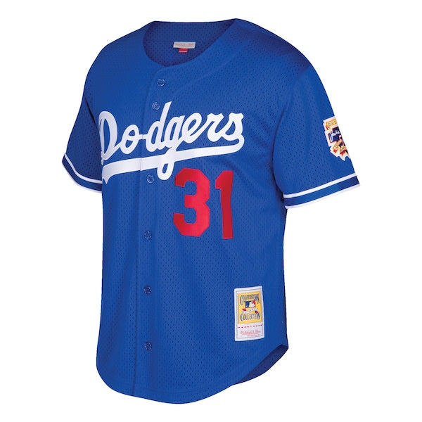Mike Piazza Los Angeles Dodgers Youth Cooperstown Collection Mesh Batting Practice Jersey - Royal - Image 2