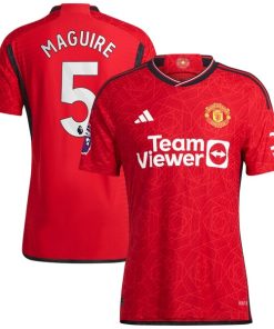 Harry Maguire Manchester United adidas 2023/24 Home Authentic Player Jersey - Red/Green