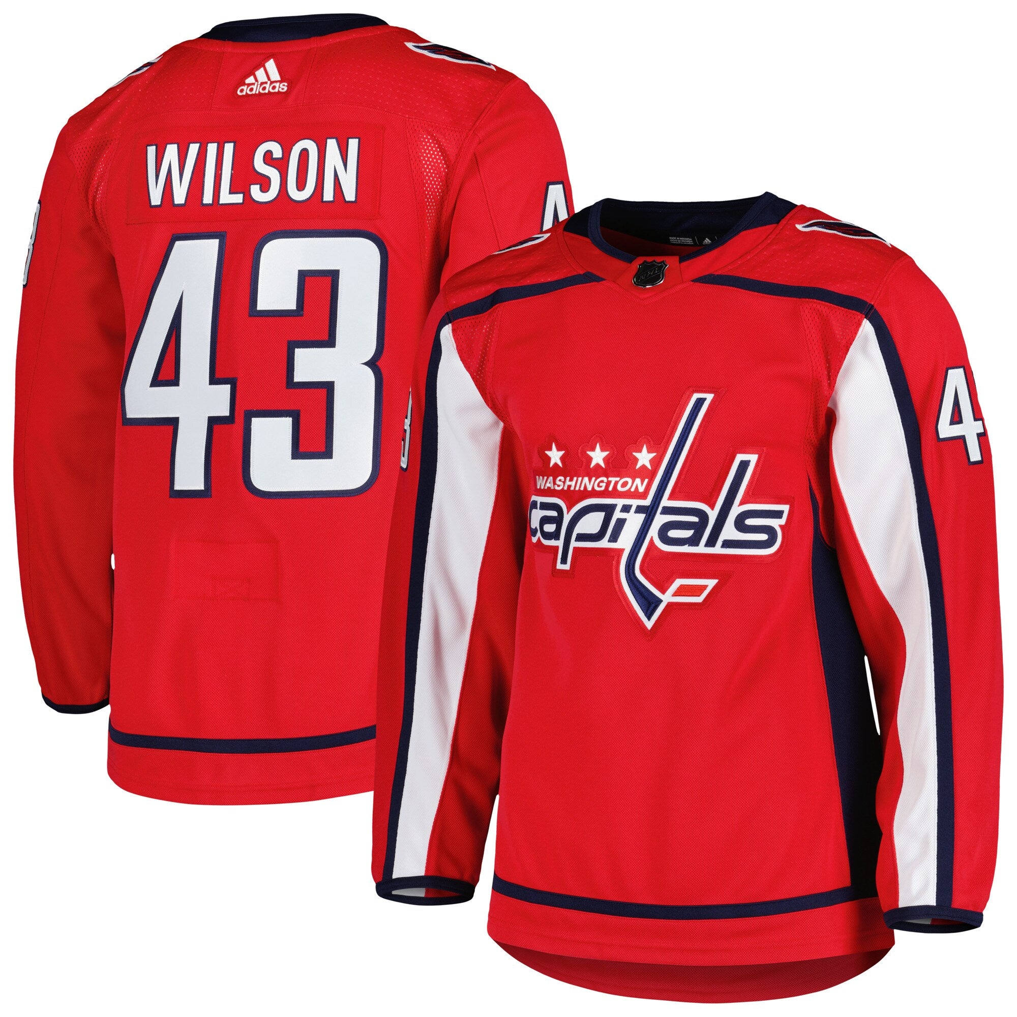 Tom Wilson Washington Capitals adidas Alternate Primegreen Authentic Player Jersey - Navy/Red - Image 6