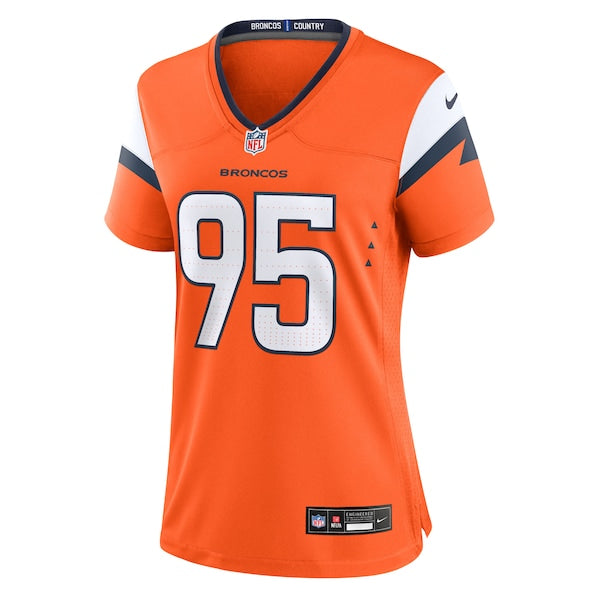 Sai'vion Jones Denver Broncos Nike Women's Team Game Jersey - Orange - Image 2