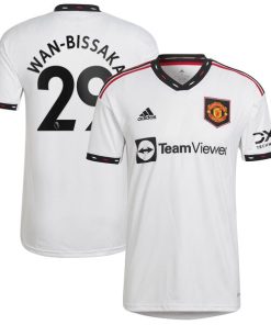 Aaron Wan-Bissaka Manchester United adidas 2022/23 Away Replica Player Jersey - White