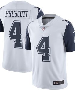 Alternative view of Dak Prescott Nike Dallas Cowboys Color Rush Vapor Limited Jersey - White/Navy