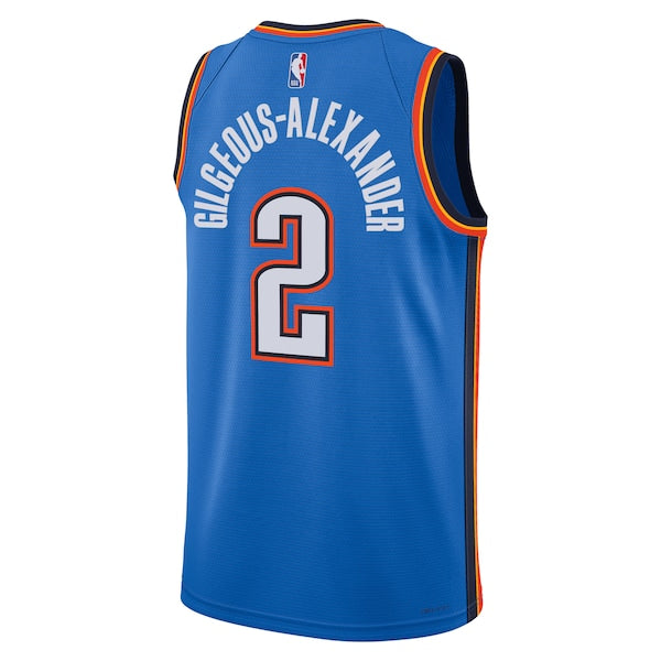 Shai Gilgeous-Alexander Oklahoma City Thunder Nike Unisex Swingman Replica Jersey - Icon Edition - Blue - Image 3