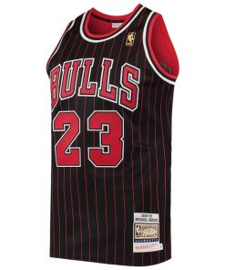 Alternative view of Michael Jordan Chicago Bulls 1996/97 Hardwood Classics Authentic Jersey - Black