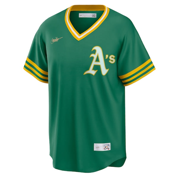 Oakland Athletics Nike Road Cooperstown Collection Team Jersey - Kelly Green - Image 2