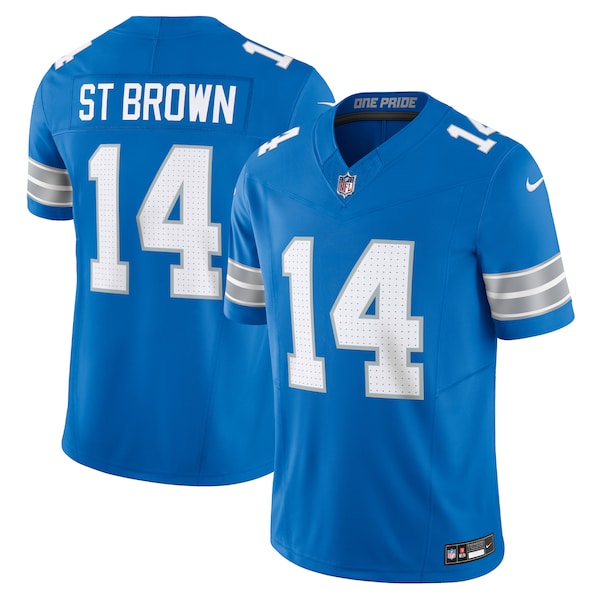 Amon-Ra St. Brown Detroit Lions Nike Vapor F.U.S.E. Limited Jersey - Blue/White - Image 2