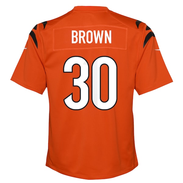Chase Brown Cincinnati Bengals Nike Youth Youth - Orange/Black - Image 4