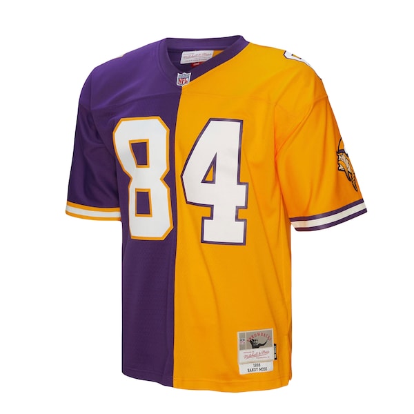 Randy Moss Minnesota Vikings 1998 Split Legacy Replica Jersey - Purple/Gold - Image 5