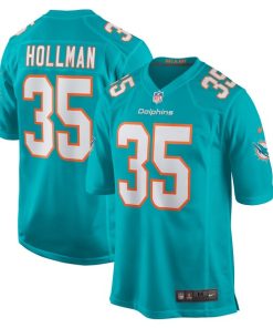 Ka'Dar Hollman Miami Dolphins Nike Home Game Player Jersey - Aqua