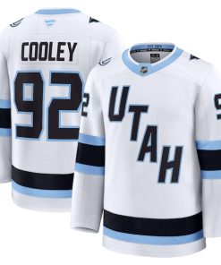Logan Cooley Utah Mammoth  Away Premium Player Jersey - White/Black