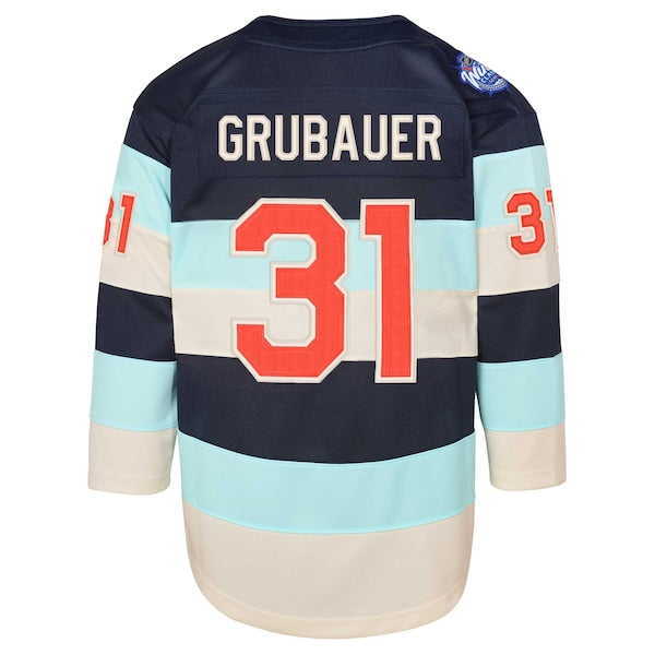 Philipp Grubauer Seattle Kraken Youth 2024 NHL Winter Classic Premier Player Jersey - Deep Sea Blue - Image 3