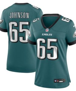 Lane Johnson Philadelphia Eagles Nike Women's Team Game Jersey - Midnight Green