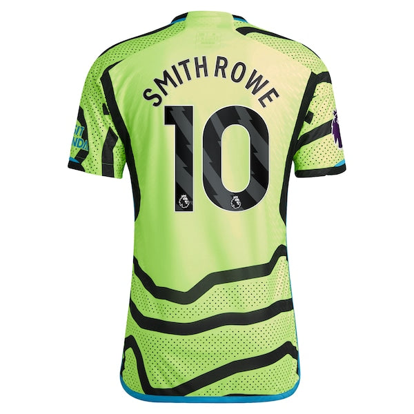 Emile Smith Rowe Arsenal adidas 2023/24 Away Authentic Player Jersey - Yellow/Red - Image 4
