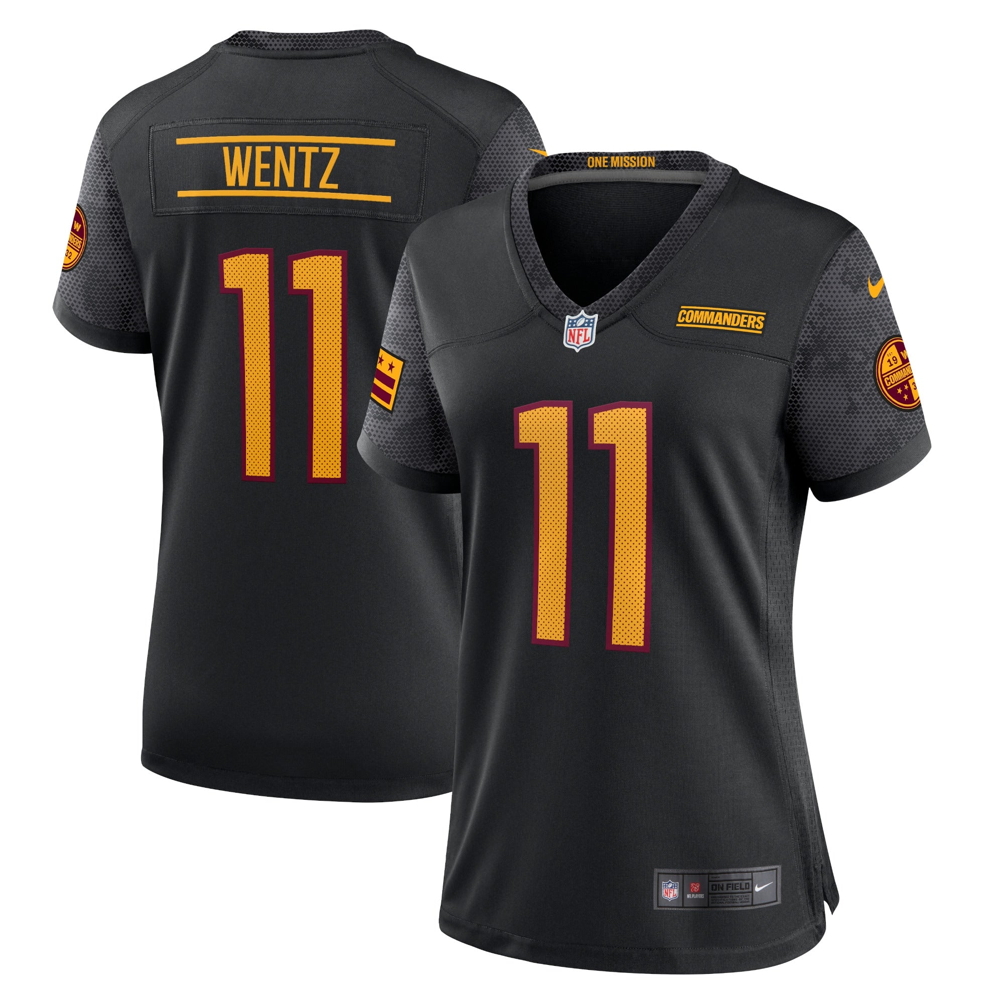 Carson Wentz Washington Commanders Nike Women's Game Jersey - Burgundy/Black/White - Image 7