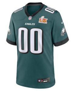 Alternative view of Philadelphia Eagles Nike Super Bowl LIX Custom Game Jersey - Midnight Green