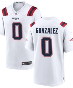 Christian Gonzalez New England Patriots Nike Team Game Jersey -  White