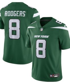 Alternative view of Aaron Rodgers New York Jets Nike Vapor Untouchable Limited Jersey - Gotham Green/Black