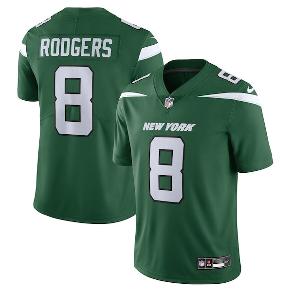 Aaron Rodgers New York Jets Nike Vapor Untouchable Limited Jersey - Gotham Green/Black - Image 2