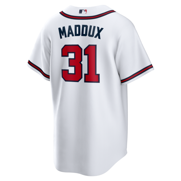 Greg Maddux Atlanta Braves Nike Home Retired Player Replica Jersey - White - Image 3