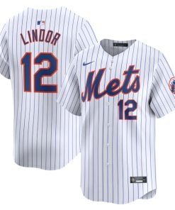 Alternative view of Francisco Lindor New York Mets Nike Home Limited Player Jersey - White/Gray