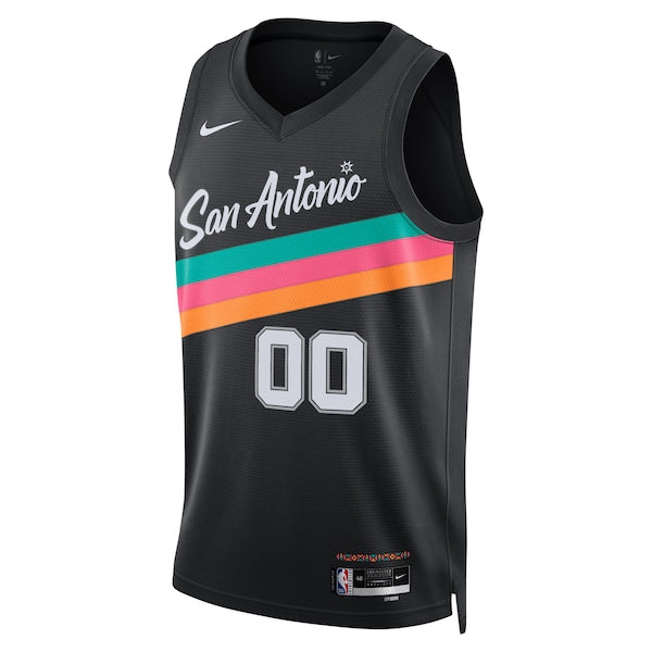 San Antonio Spurs Nike Unisex 2025/26 City Edition Swingman Custom Jersey - Black - Image 3