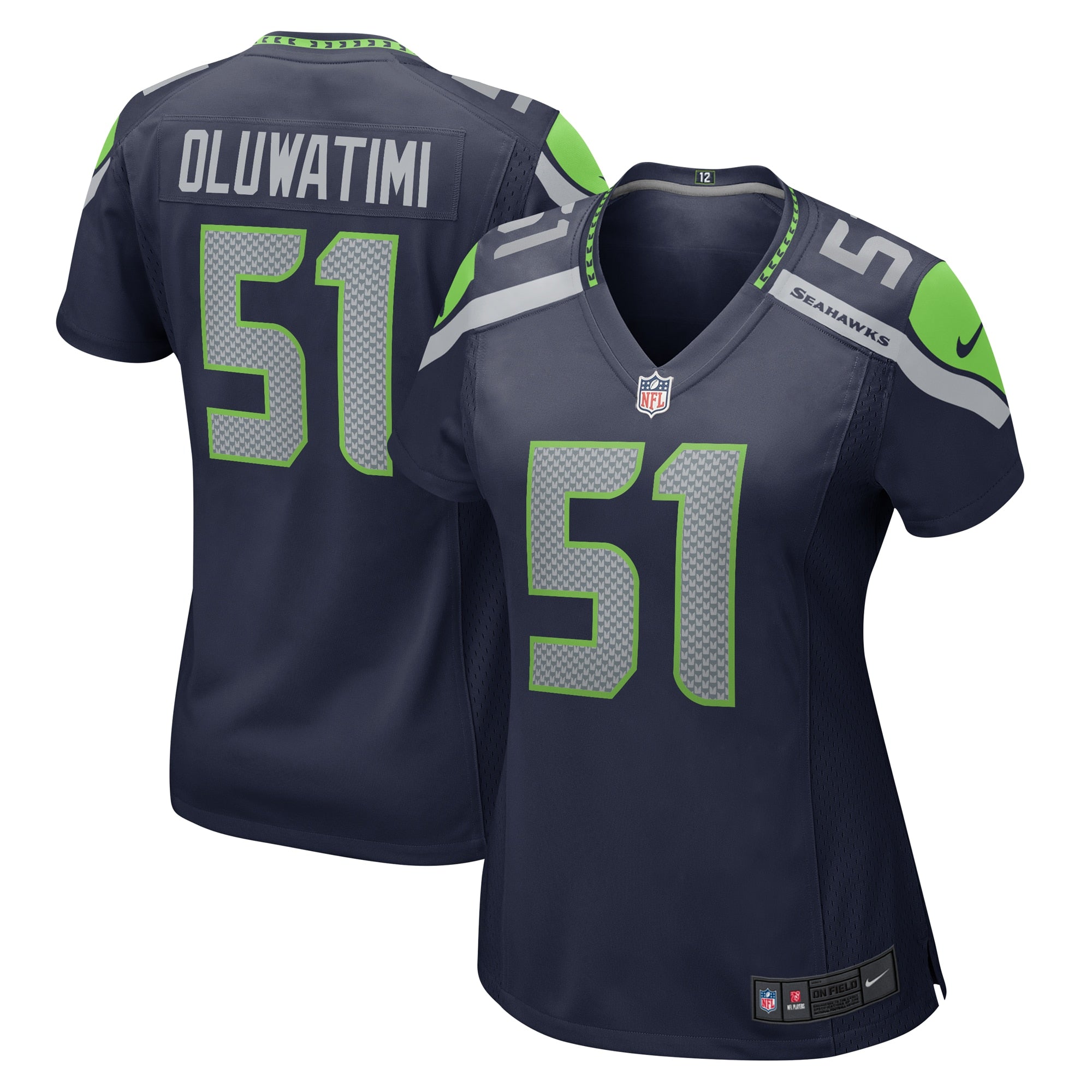 Olu Oluwatimi Seattle Seahawks Nike Women's Team Game Jersey - College Navy/Navy - Image 12