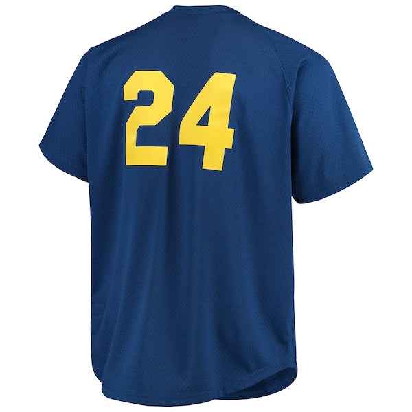 Ken Griffey Jr. Seattle Mariners Big & Tall Cooperstown Collection Mesh Batting Practice Jersey - Royal - Image 3