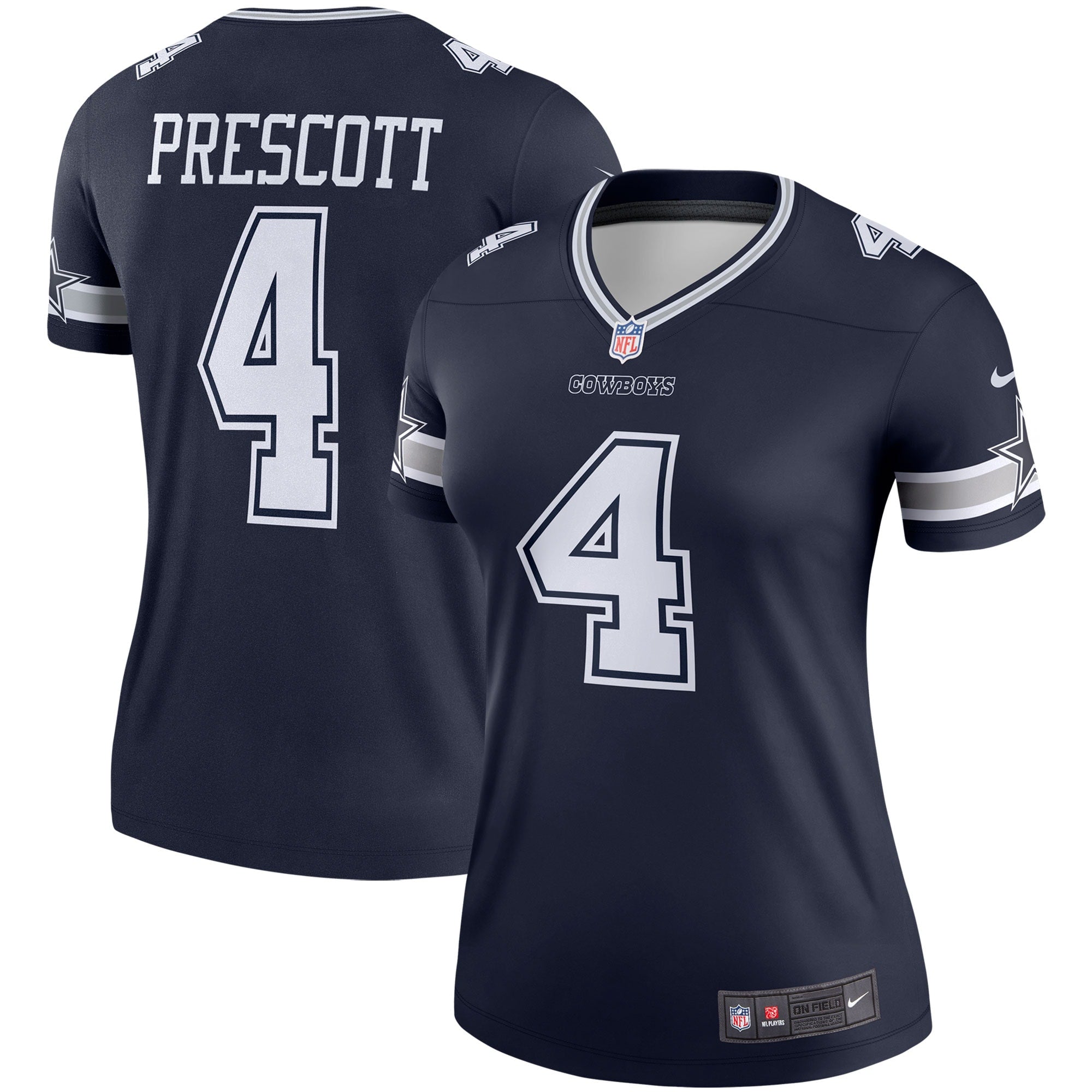 Dak Prescott Dallas Cowboys Nike Women's Color Rush Legend Player Jersey - White/Navy - Image 6