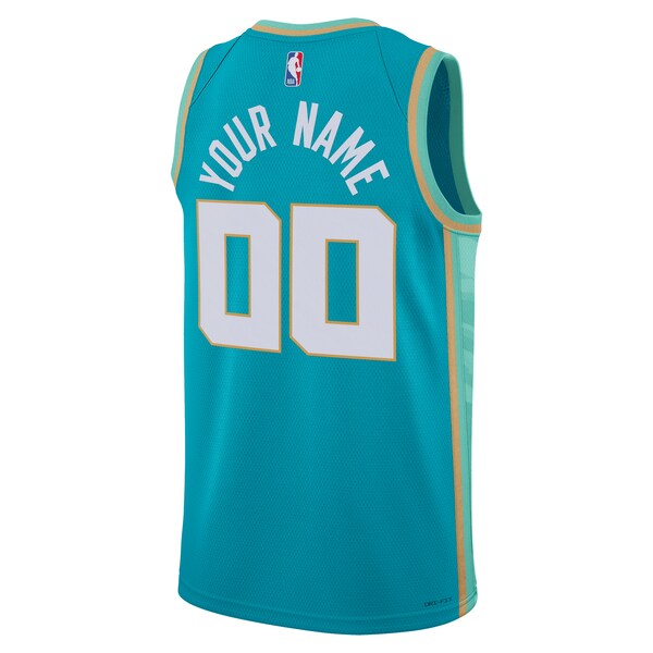 Charlotte Hornets Jordan Brand Unisex 2023/24 Custom Swingman Jersey - Teal - City Edition - Image 3