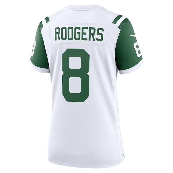 Aaron Rodgers New York Jets Nike Women's Classic Alternate Game Jersey - White - Image 3