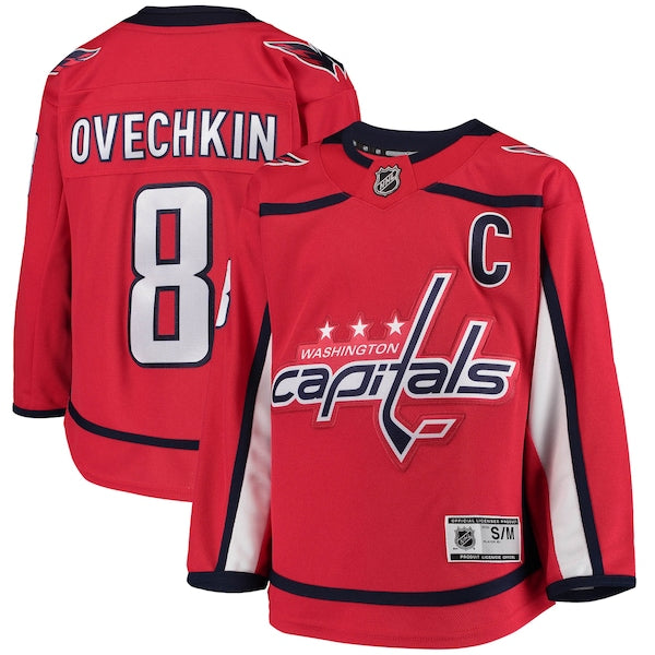 Alexander Ovechkin Washington Capitals Youth Home Premier Player Jersey - Red/Navy - Image 5
