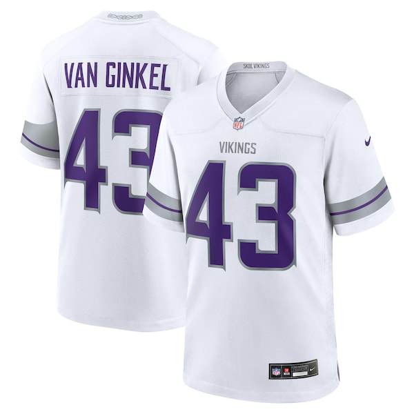 Andrew Van Ginkel Minnesota Vikings Nike Alternate Game Jersey - White/Purple