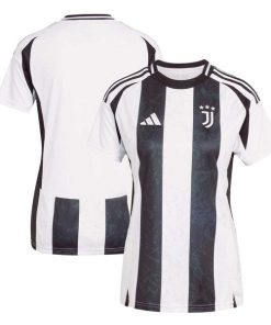 Alternative view of Juventus adidas Women's 2024/25 Home Replica Jersey - White/Black