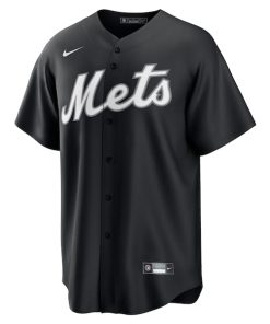 Alternative view of Pete Alonso New York Mets Nike  Replica Player Jersey - Black