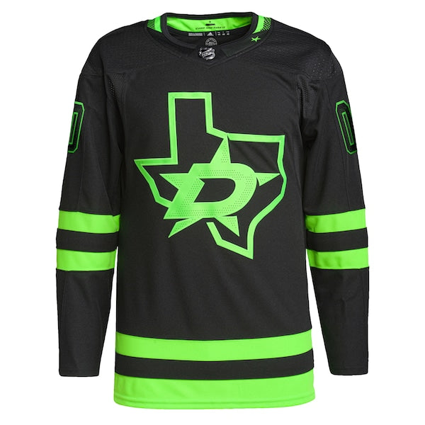 Dallas Stars adidas Alternate Primegreen Authentic Custom Jersey - Black - Image 2