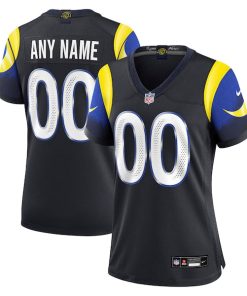 Alternative view of Los Angeles Rams Nike Women's 2025 Rivalries Collection Custom Game Jersey - Midnight Blue/White/Royal