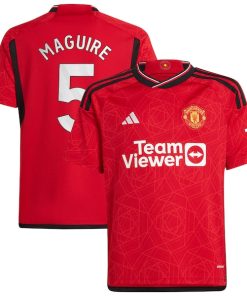 Harry Maguire Manchester United adidas Youth 2023/24 Home Replica Player Jersey - Red