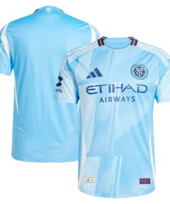 Alternative view of New York City FC adidas 2025 The Excelsior Kit Authentic Jersey - Light Blue